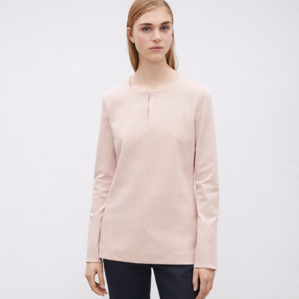 COS Blush Pink Long Sleeve Top | Twisted Seam Detail | NWT | XS